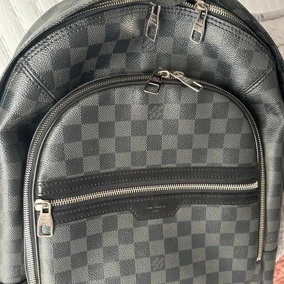 Checkered Black Backpack - Picture 3 of 4